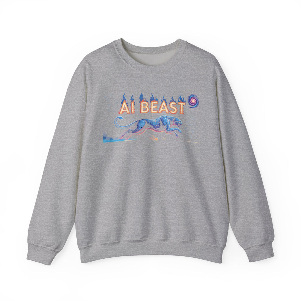 AI BEAST “Digital Predator” Unisex Heavy Blend™ Crewneck Sweatshirt