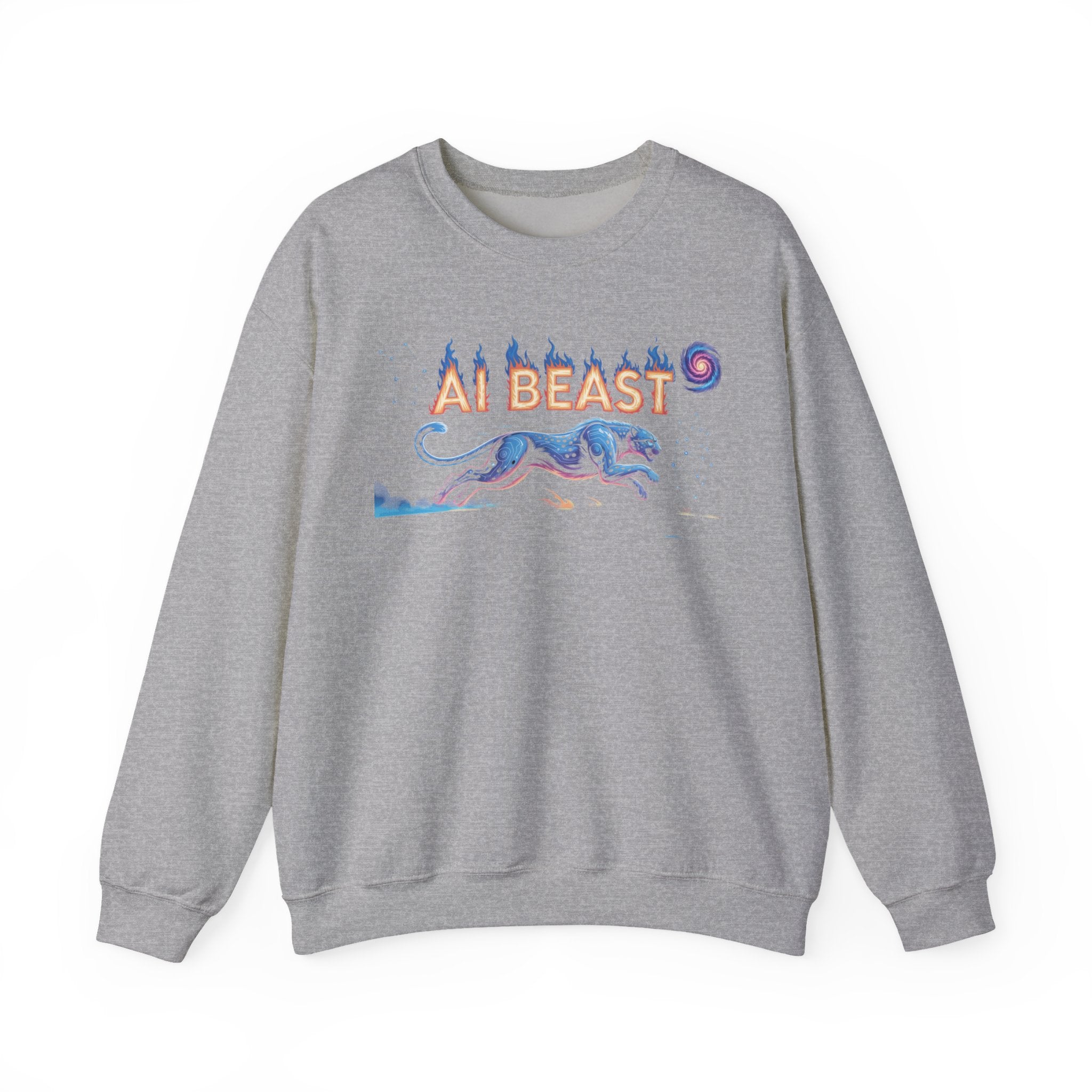 AI BEAST “Digital Predator” Unisex Heavy Blend™ Crewneck Sweatshirt