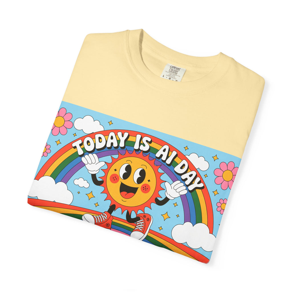 Today Is AI Day  "Sunshine Circuit" Unisex Garment-Dyed T-shirt