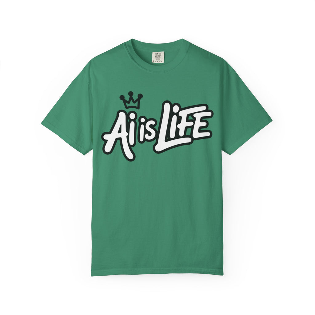 Ai is Life  "Crown Circuit" Unisex Garment-Dyed T-shirt