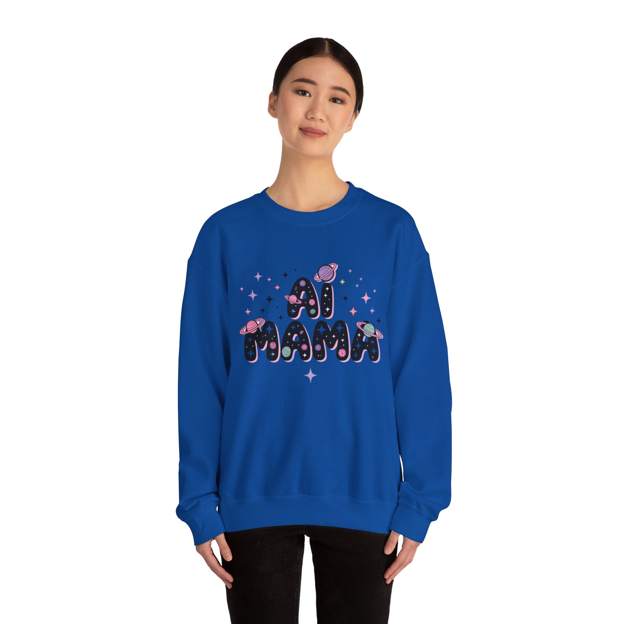 AI Mama "Digital Daydreamer" Unisex Heavy Blend™ Crewneck Sweatshirt