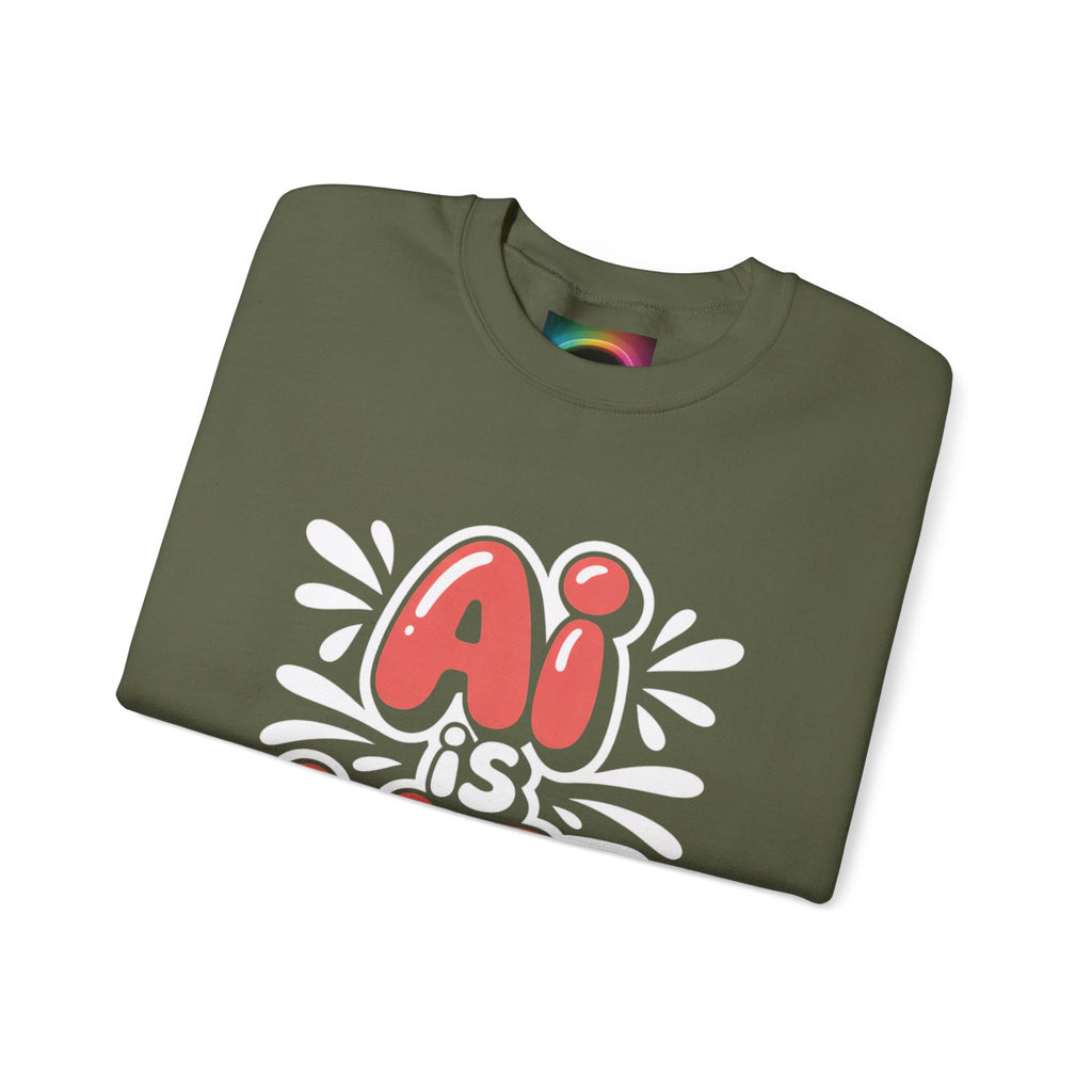 AI IS LIFE  " Neural Pop "  Unisex Heavy Blend™ Crewneck Sweatshirt