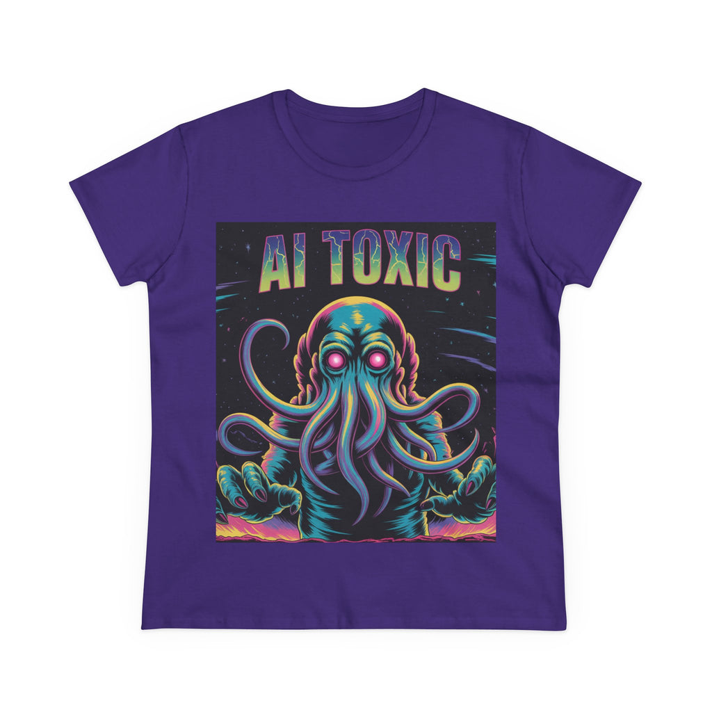 AI TOXIC  "Data Overlord" Women's Midweight Cotton Tee