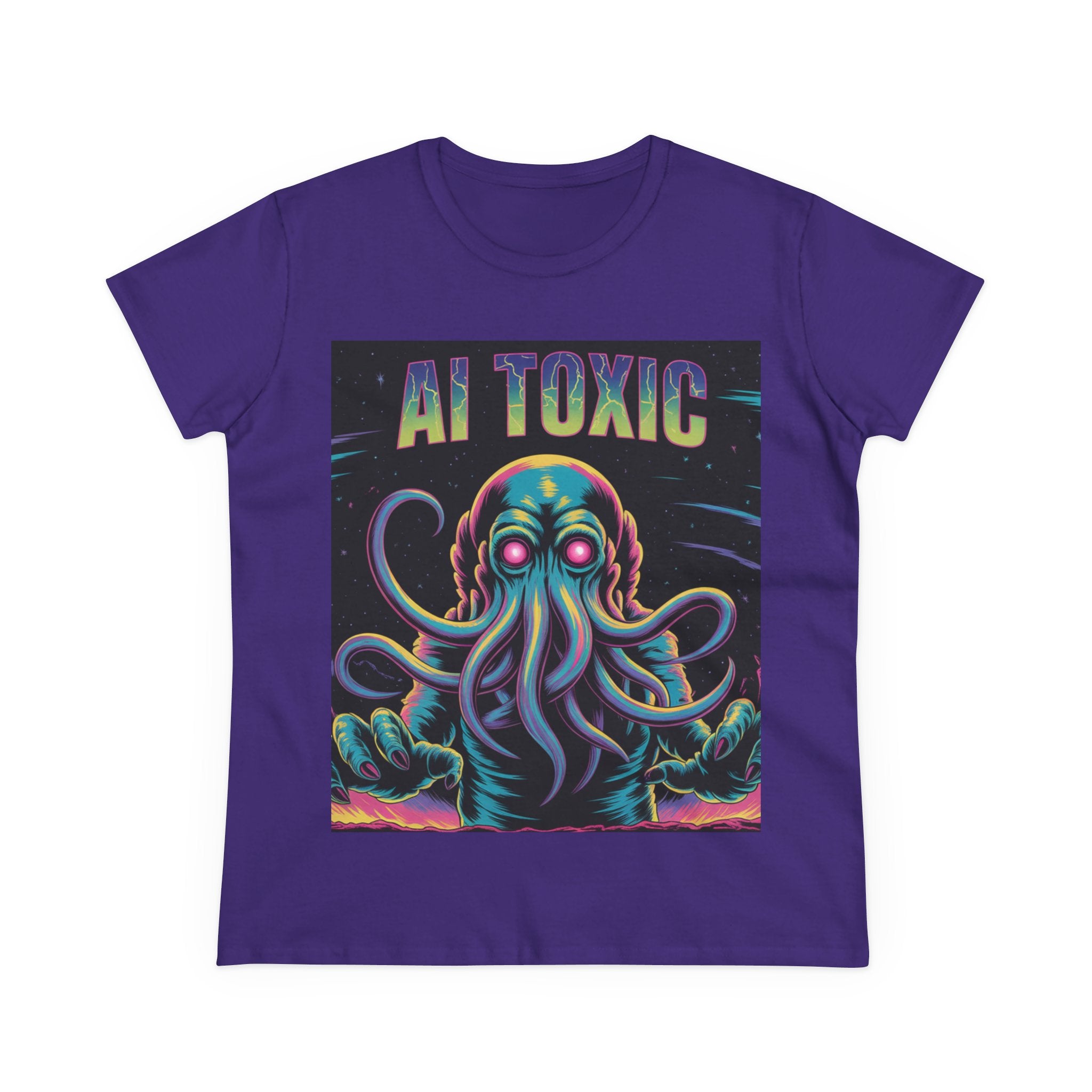 AI TOXIC  "Data Overlord" Women's Midweight Cotton Tee