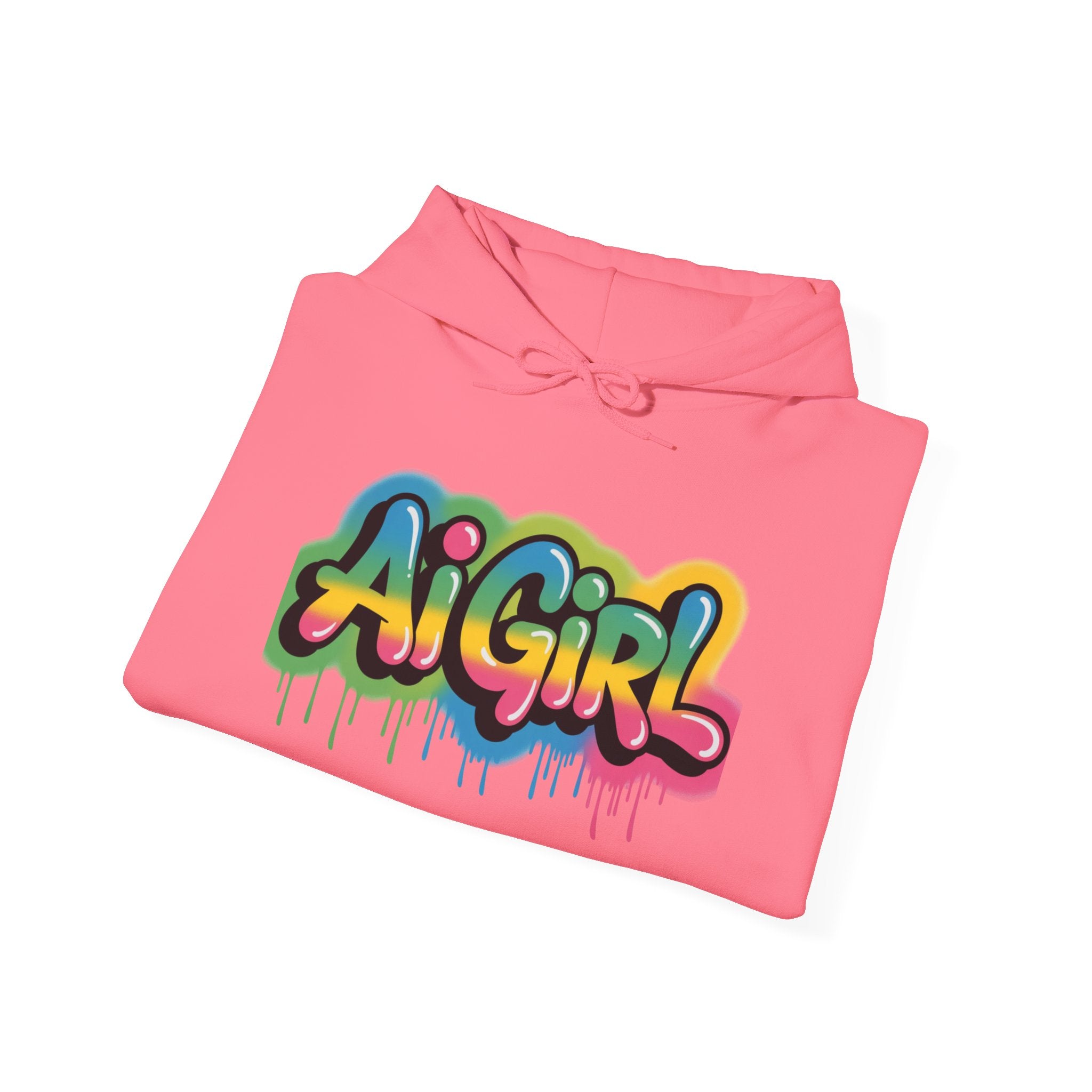 Ai Girl  "Graffiti Glow"  Unisex Heavy Blend™ Hooded Sweatshirt