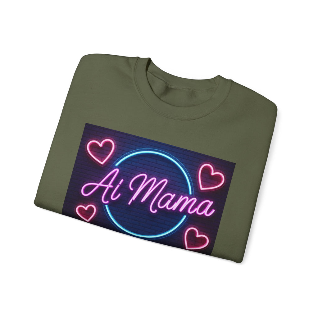 AI MAMA “ Electric Love Loop ” Unisex Heavy Blend™ Crewneck Sweatshirt