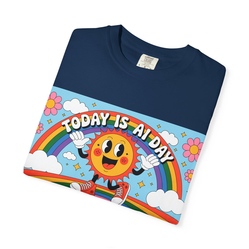 Today Is AI Day  "Sunshine Circuit" Unisex Garment-Dyed T-shirt